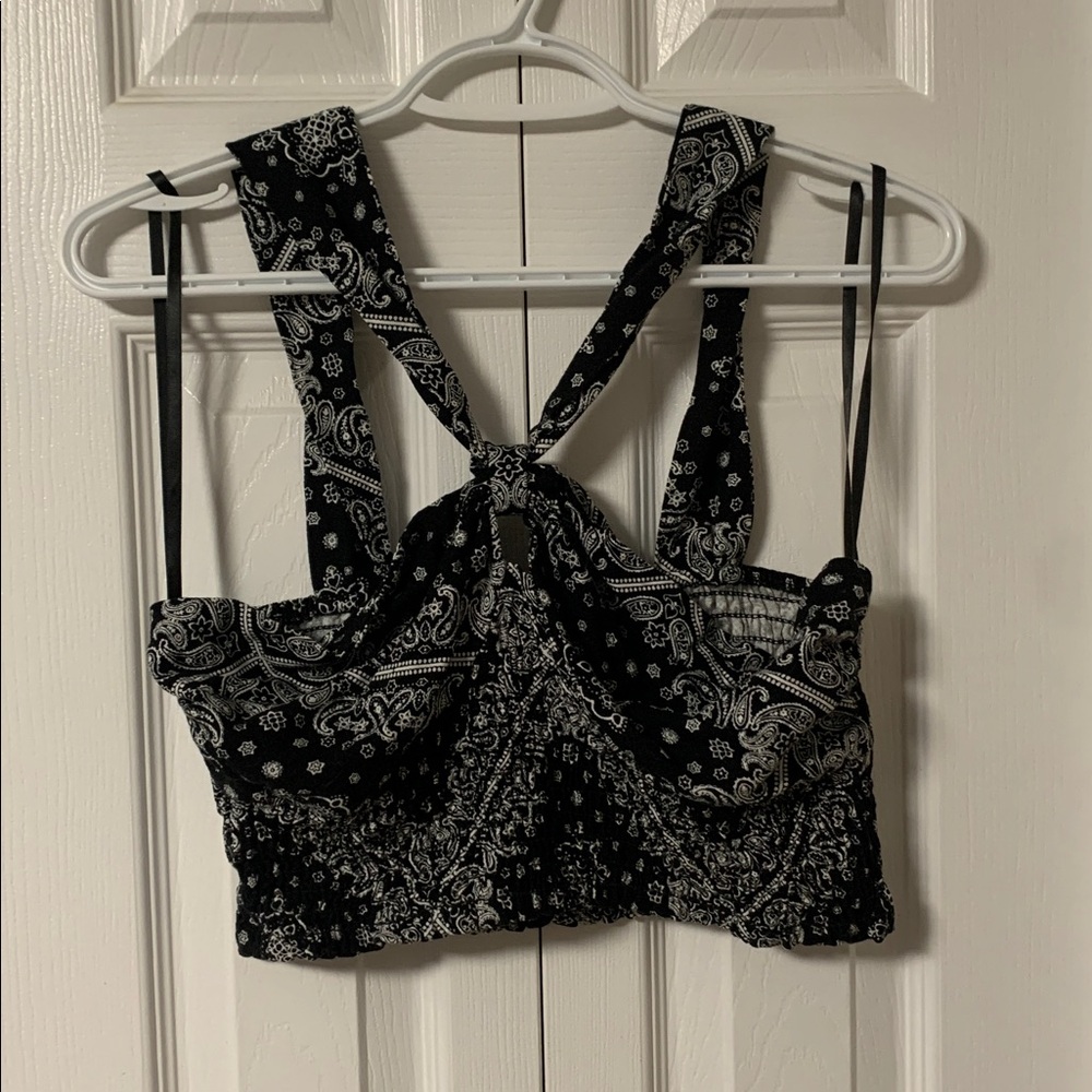 Halter Paisley Crop Top